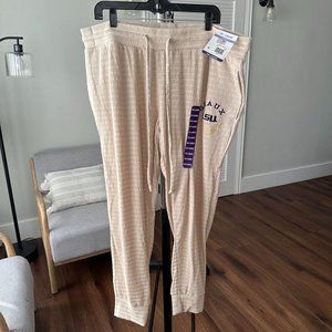 Womens Liv Casual LSU Cream Lounge Pajama Jogger Pants XXL NWT